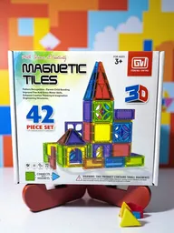 Bloques Magneticos Juguete Para Armar Imantado 3d 42 Piezas 42