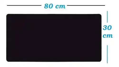 Pad Mouse Sencillo Negro 30x80