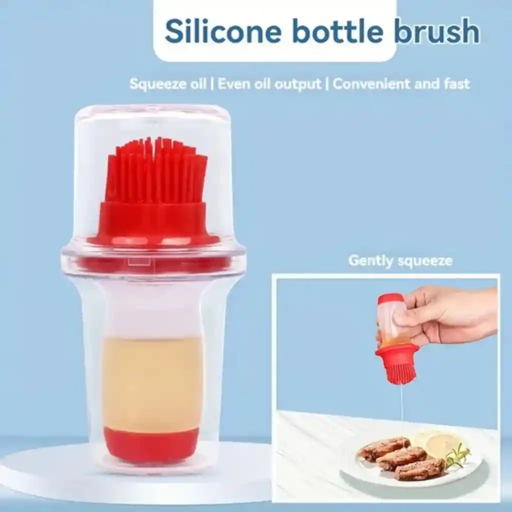 Aceitera En Silicona Con Brocha
