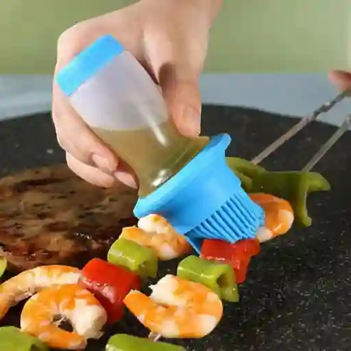Aceitera En Silicona Con Brocha