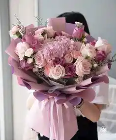 Bouquet Elegancia En Rosados Y Malvas