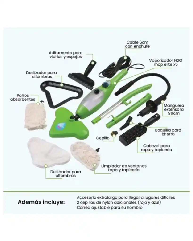 Limpiador A Vapor H2o 5 En 1
