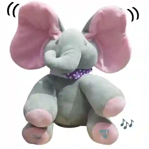 Peluche Elefante Con Movimiento De Orejas Y Musical