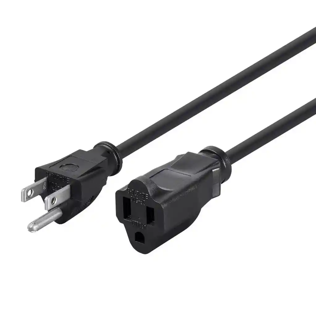 Extension De Cable De Poder 15mts 2000w / Alta Calidad