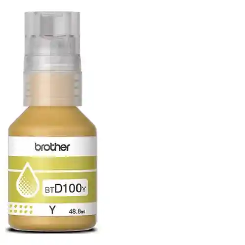 Tinta Brother Btd100y Color Amarillo Serie Inkbenefit