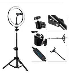Aro De Luz Led Fotografía Selfie + Trípode + Control + Base Color De La Estructura Negro Color De La Luz Blanco