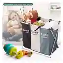 	 Cesta De Lavandería Plegable Para Tres Juguetes Con Estante