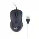 Mouse Usb Alámbrico Follow Me Sc154 Óptico Ergonómico Negro