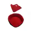 Cama Para Gato Grande + Cobija Térmica Grande Rojo
