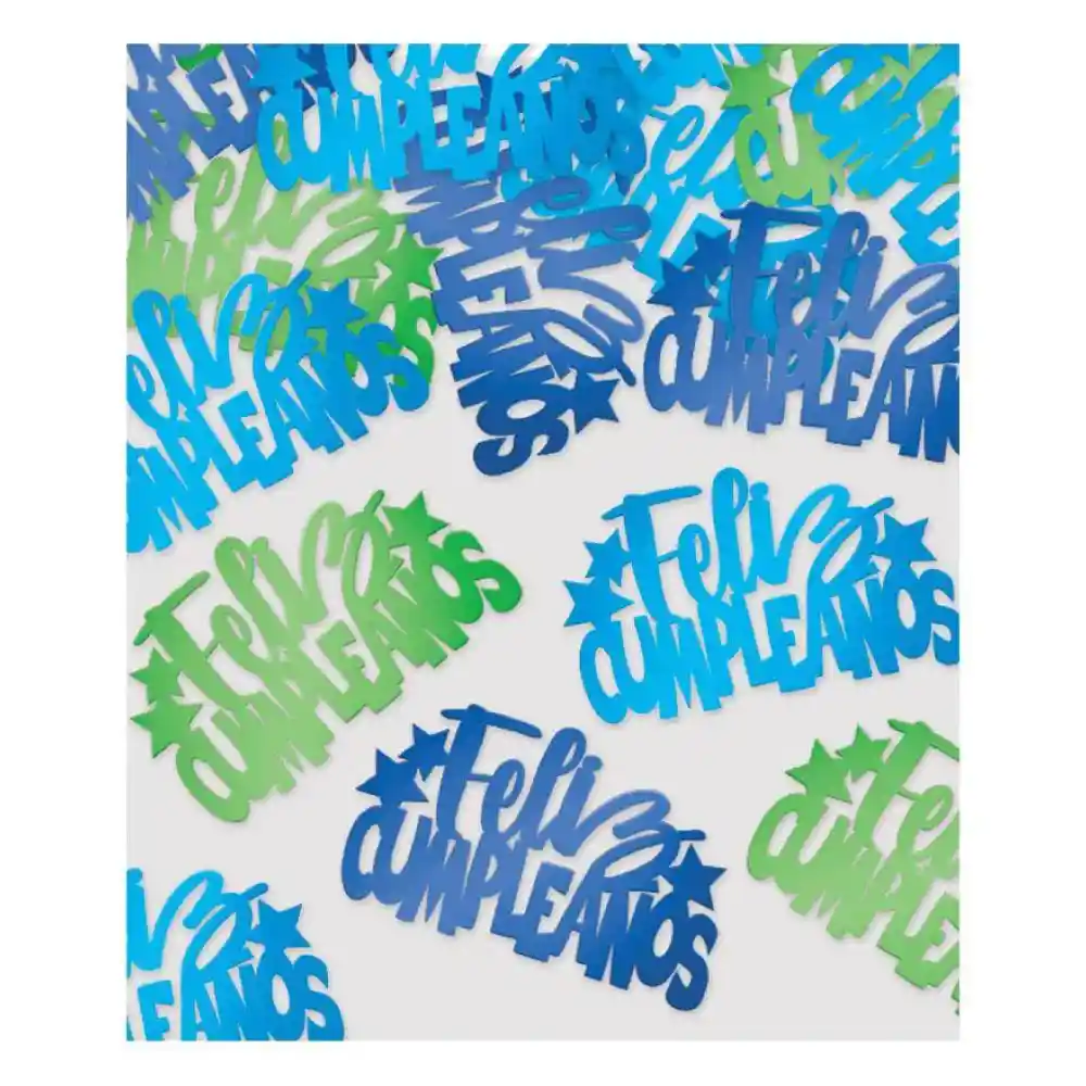 Confeti De Mesa F.c Azul Verde X 1 Und
