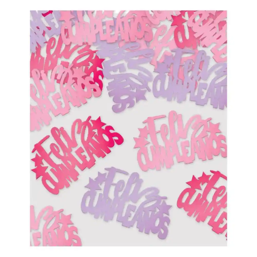 Confeti De Mesa F.c Rosa Fucsia Morado X 1 Und