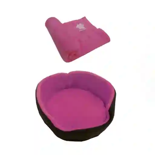 Cama Para Gato Grande + Cobija Térmica Grande Rosado