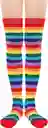 Medias Rayadas Rayas Disfraz Mujer Multicolor Arcoiris