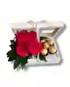 Caja De 5 Rosas 5 Chocolates Ferrero