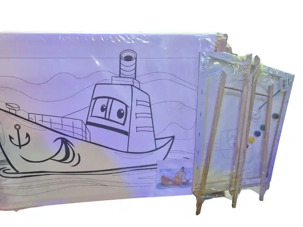 Lienzo Para Pintar Con Diseño De Barco