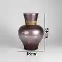 Florero Jarrón De Cristal Color Púrpura Difuminado (amalfi)