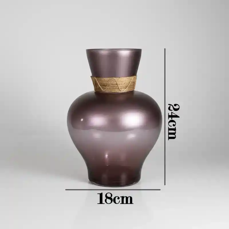 Florero Jarrón De Cristal Color Púrpura Difuminado (amalfi)