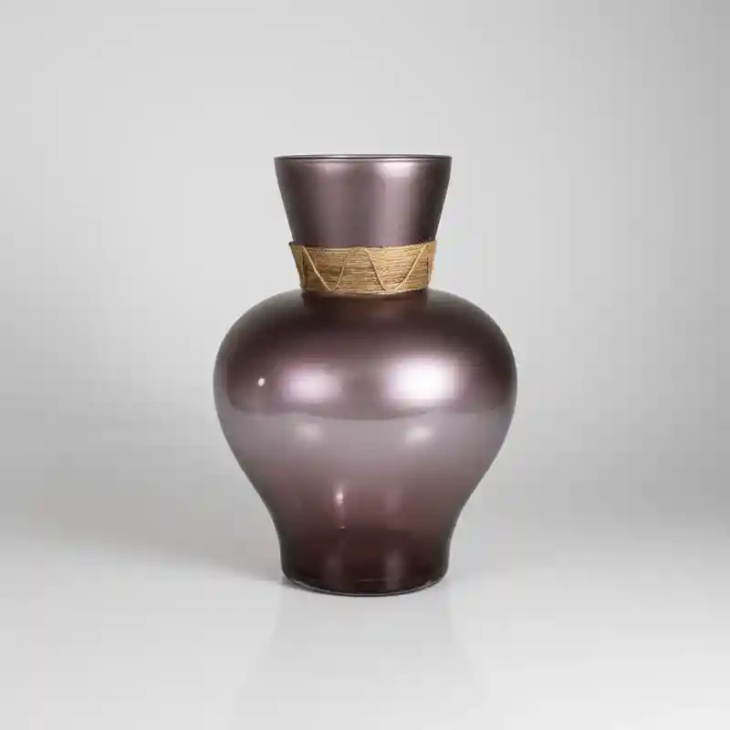 Florero Jarrón De Cristal Color Púrpura Difuminado (amalfi)