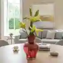 Florero Jarron De Cristal Color Rojo Difuminado (amalfi)