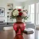 Florero Jarron De Cristal Color Rojo Difuminado (amalfi)