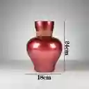 Florero Jarron De Cristal Color Rojo Difuminado (amalfi)