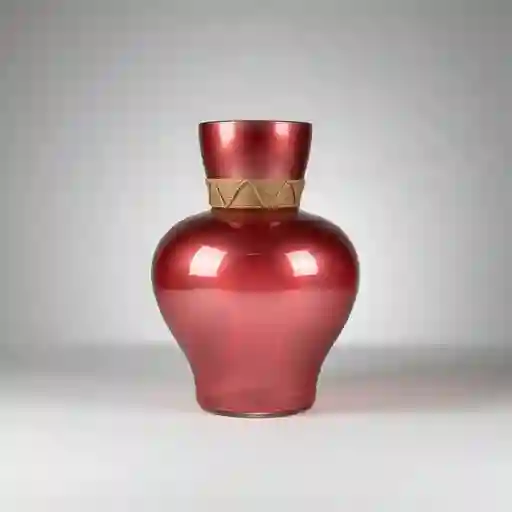 Florero Jarron De Cristal Color Rojo Difuminado (amalfi)