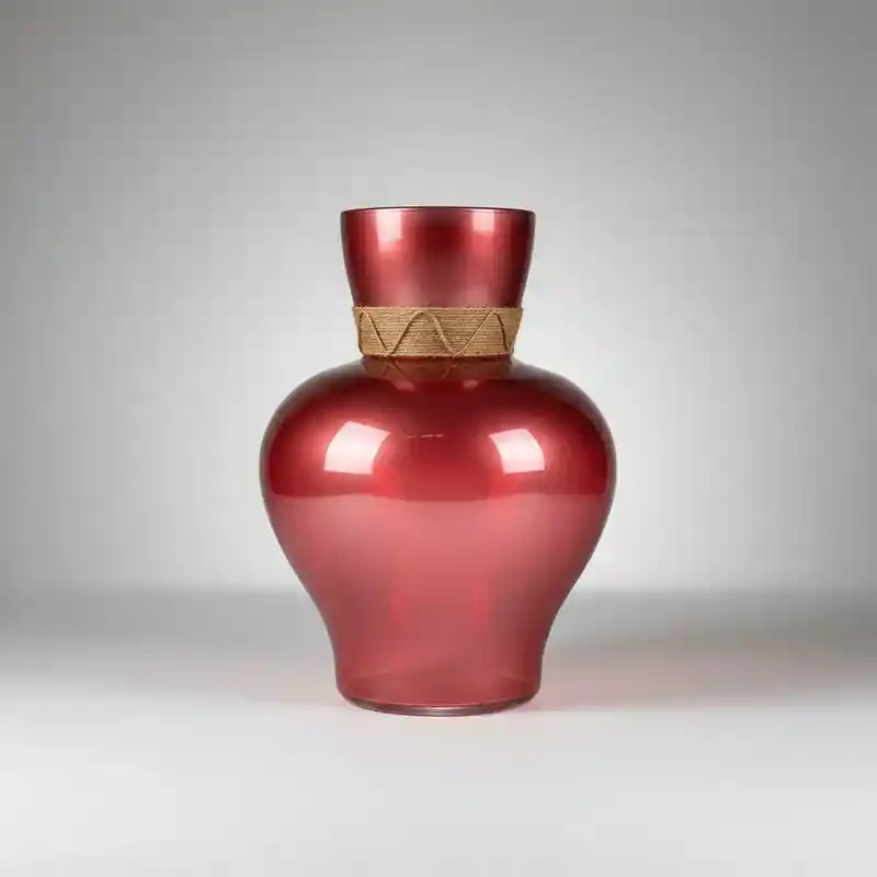 Florero Jarron De Cristal Color Rojo Difuminado (amalfi)