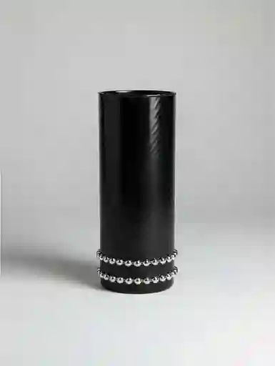 Florero Jarrón De Cristal Color Negro (budapest)