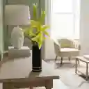 Florero Jarrón De Cristal Color Negro (budapest)