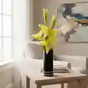 Florero Jarrón De Cristal Color Negro (budapest)