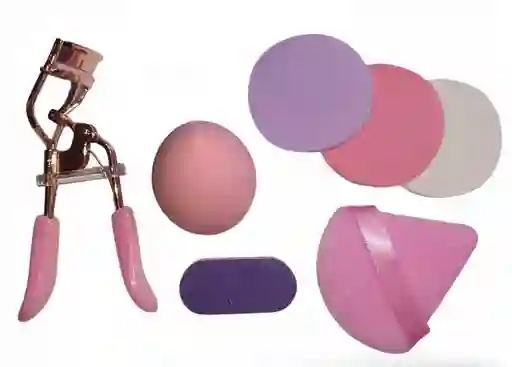 Kit De Belleza Completo – Encrespador + Esponjas + Beauty Blender + Lima 💖✨