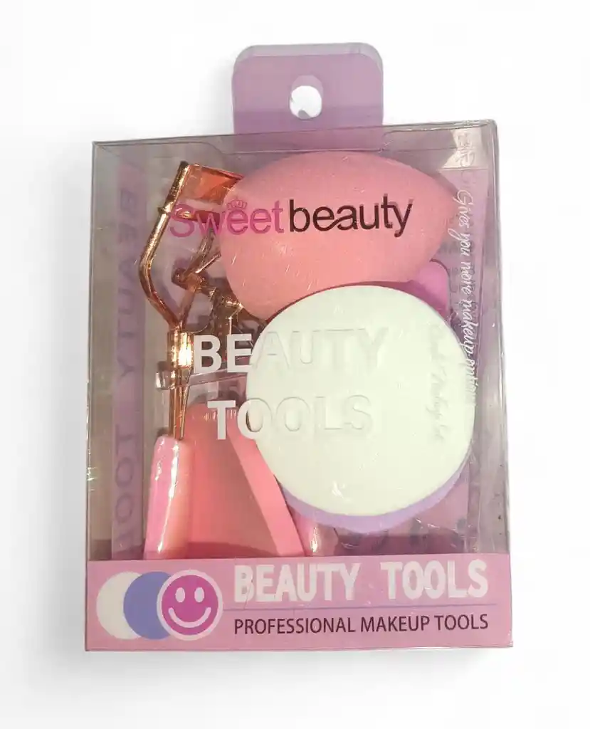 Kit De Belleza Completo – Encrespador + Esponjas + Beauty Blender + Lima 💖✨