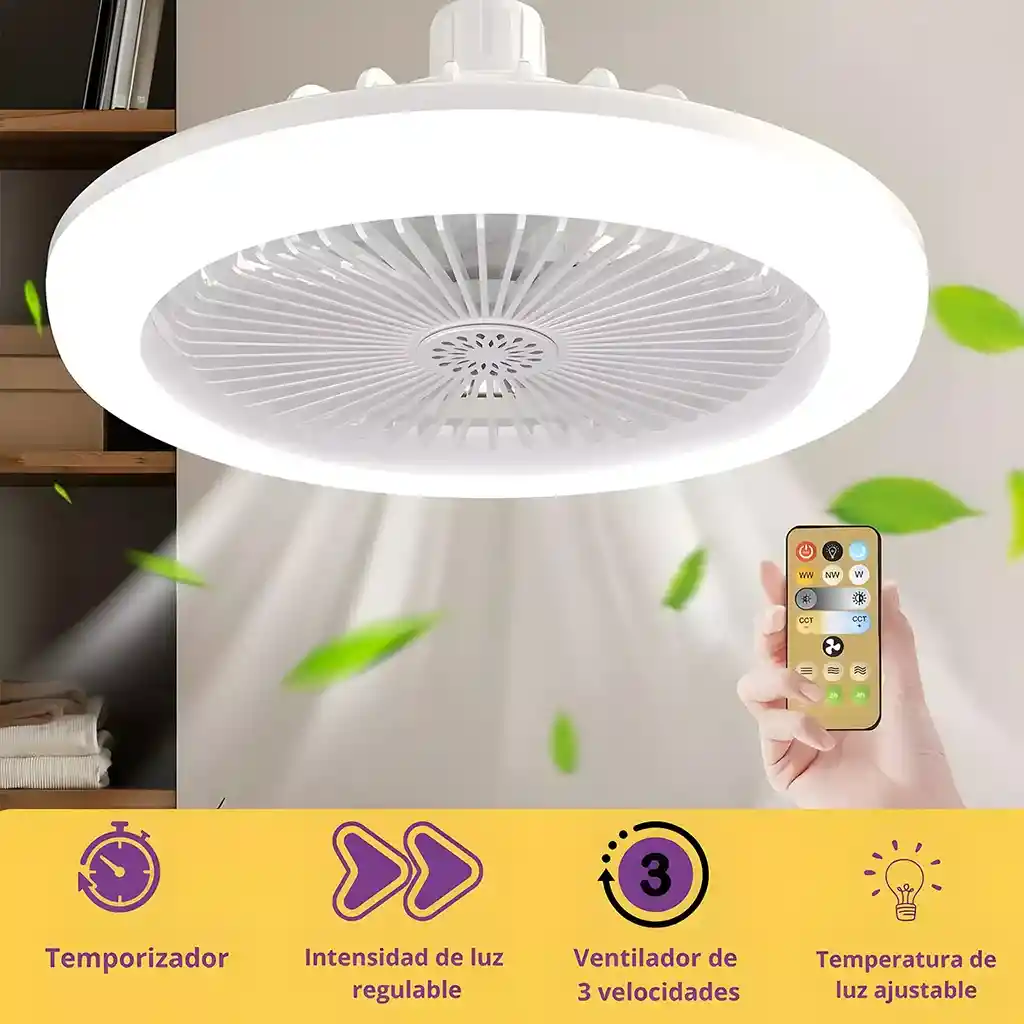 Bombillo Led Con Ventilador 30w