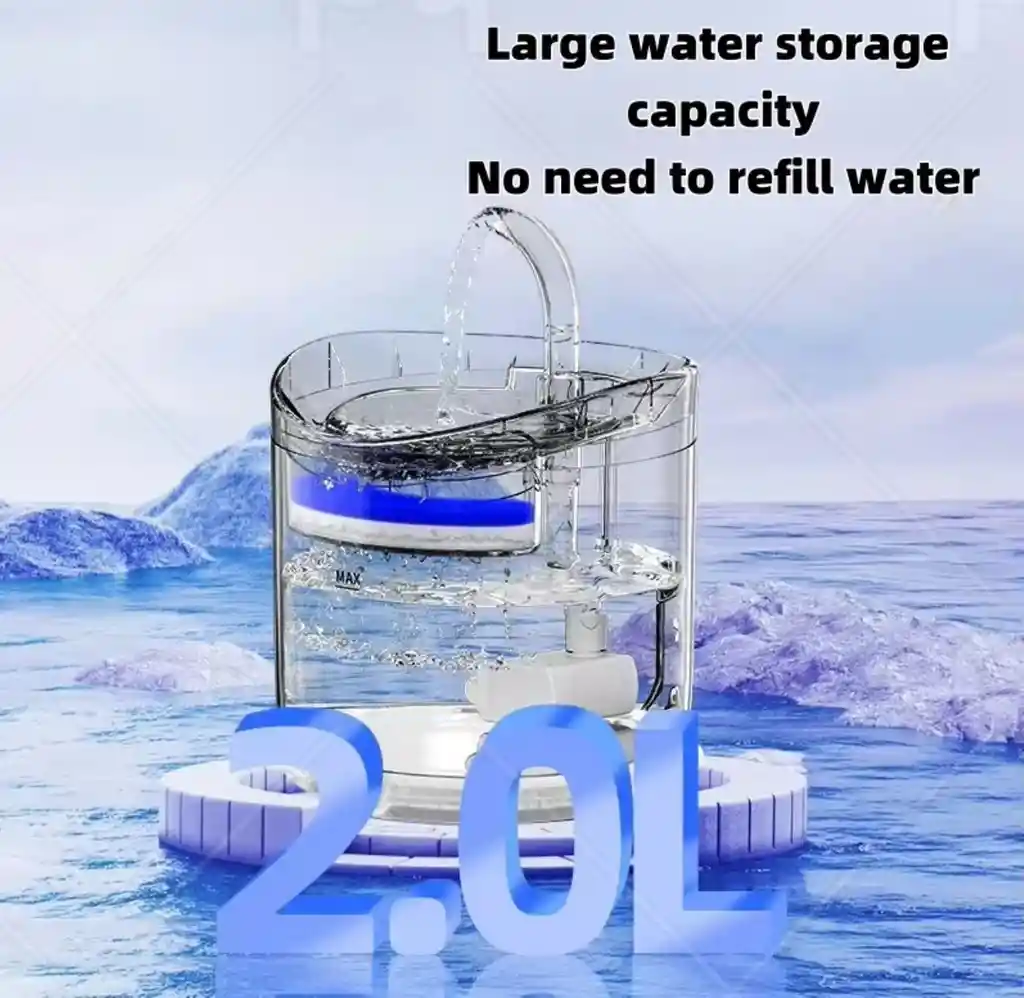 Fuente Dispensadora De Agua Con Sensor Para Mascotas