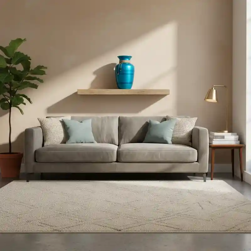 Florero Jarrón De Cristal Color Azul (nice)