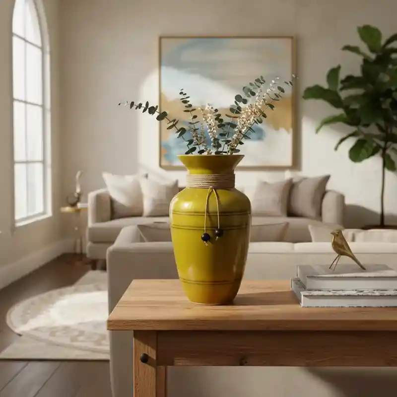 Florero Jarrón De Cristal Color Dorado (nice)