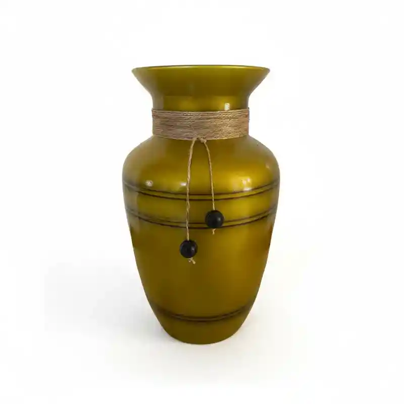 Florero Jarrón De Cristal Color Dorado (nice)