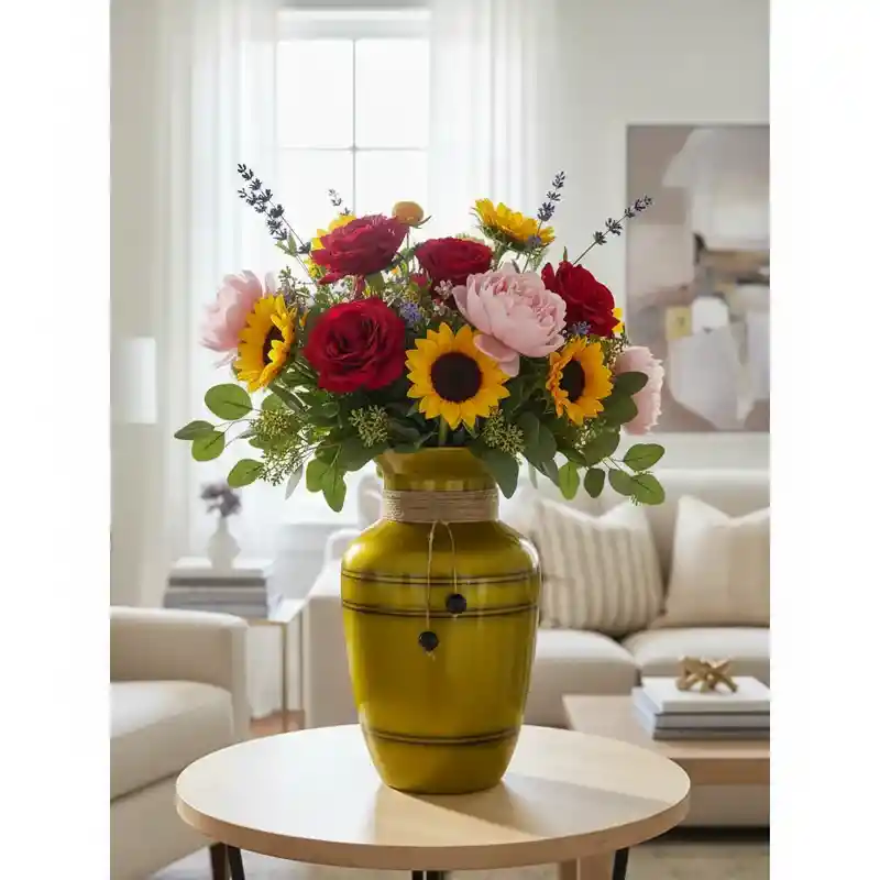 Florero Jarrón De Cristal Color Dorado (nice)