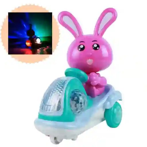 Carro Conejo Musical Con Luz Movimiento 360’ Niños