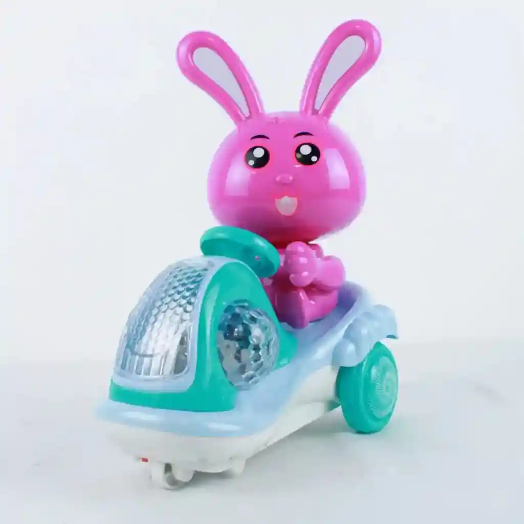 Carro Conejo Musical Con Luz Movimiento 360’ Niños