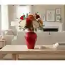 Florero Jarrón De Cristal Color Rojo (toulon)