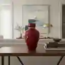 Florero Jarrón De Cristal Color Rojo (toulon)