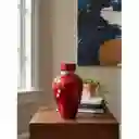 Florero Jarrón De Cristal Color Rojo (toulon)