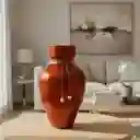 Florero Jarrón De Cristal Color Naranja (toulon)