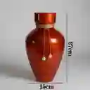 Florero Jarrón De Cristal Color Naranja (toulon)