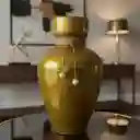 Florero Jarrón De Cristal Color Dorado (toulon)