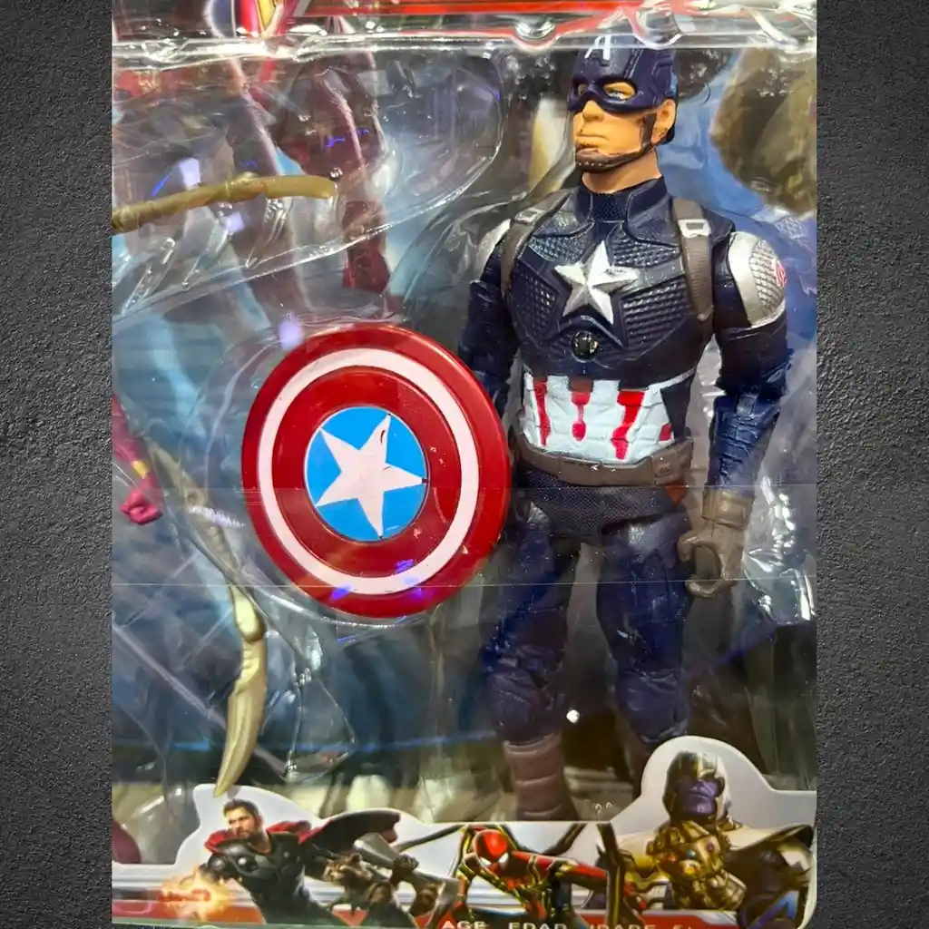 Set Figuras Muñecos Articulados Avengers Vengadores X 4 Con Luz