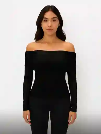 Blusa Mesh Malla - The Promise Negro Sm