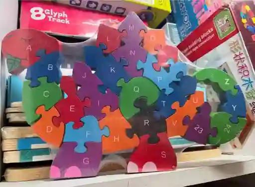 Rompecabezas De Madera En Forma De Dino