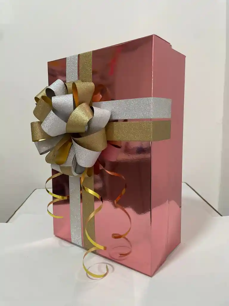 Caja Camisera Mediana Oro Rosa Brillante